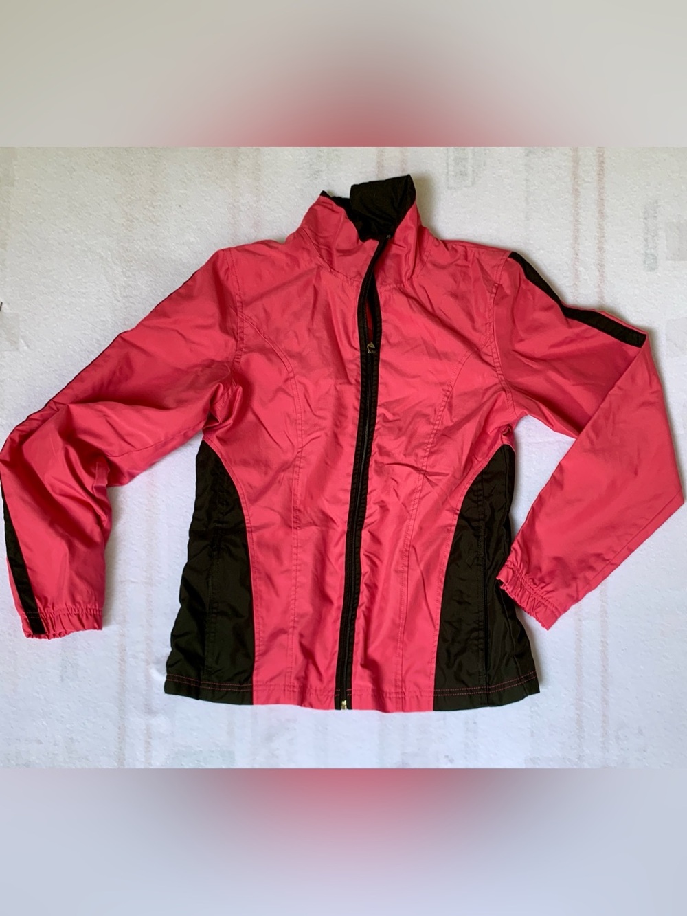 Tek Gear Track Jacket Womens Junior Size Small Pink & Black Full Zip